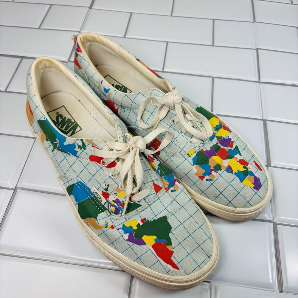 VANS Era Canvas Save Our Planet World Map Sneakers Shoes size 12 - Picture 4 of 14
